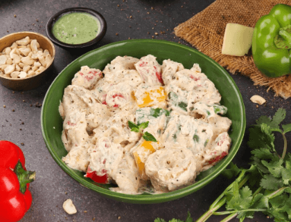 Styled food photography of a prepared dish for menu design